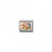 Classic Rose Gold CZ Rainbow Knot Love & Hearts Charms