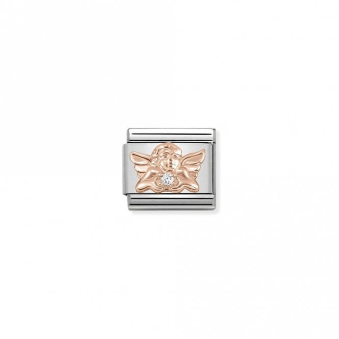 Classic Rose Gold CZ Angel Of Family Fairytale & Fantasy Charms