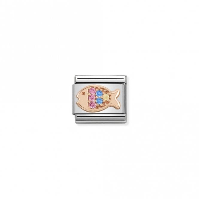 Classic Rose Gold CZ Fish Animal Charms