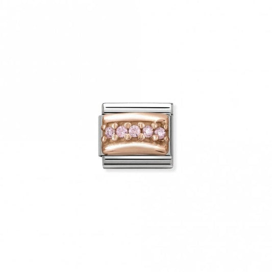 Classic Rose Gold CZ Pave Pink Sparkly Charms