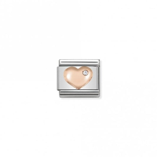Classic Rose Gold CZ Heart Love & Hearts Charms