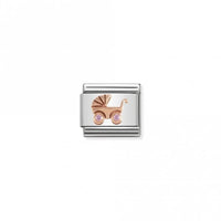 Classic Rose Gold CZ Pink Baby Carrier Friends & Family Charms