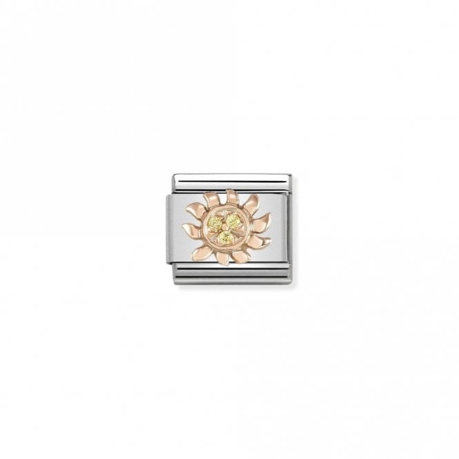 Classic Rose Gold CZ Sun Fairytale & Fantasy Charms