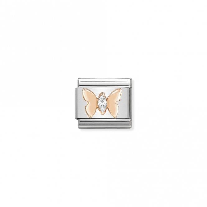 Classic Rose Gold CZ Butterfly Animal Charms
