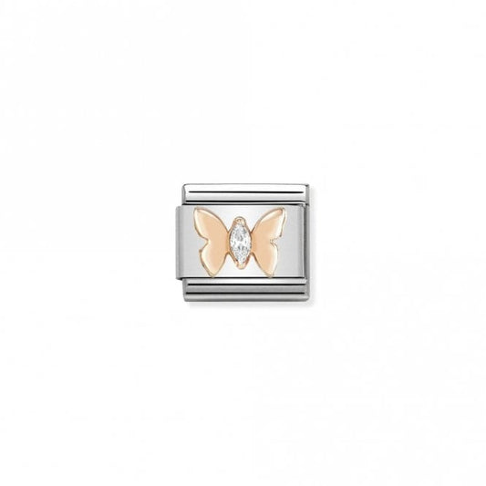 Classic Rose Gold CZ Butterfly Animal Charms