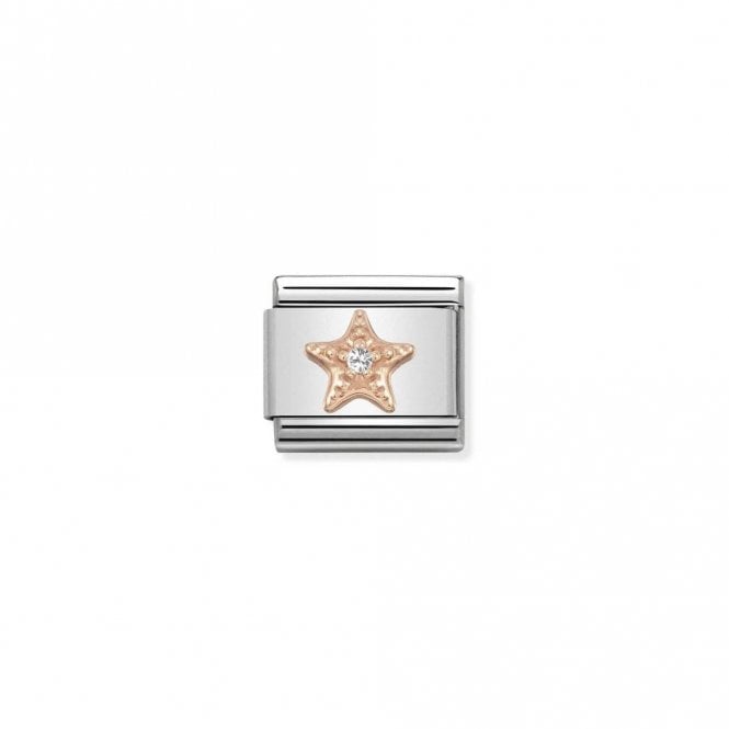 Classic Rose Gold CZ Starfish Animal Charms