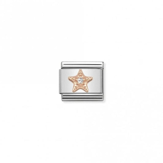 Classic Rose Gold CZ Starfish Animal Charms