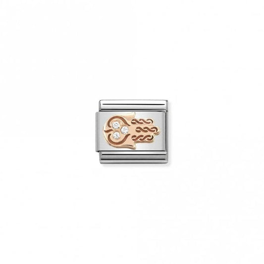 Classic Rose Gold CZ Hand Of Fatima Faith & Religion Charms