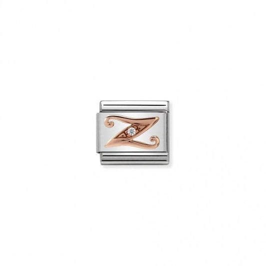 Nomination Classic Rose Gold CZ Z Letter Charm