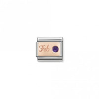 Classic Rose Gold February Amethyst Birthday & Birthstones Charms