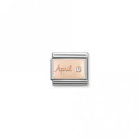 Classic Rose Gold April Diamond Birthday & Birthstones Charms