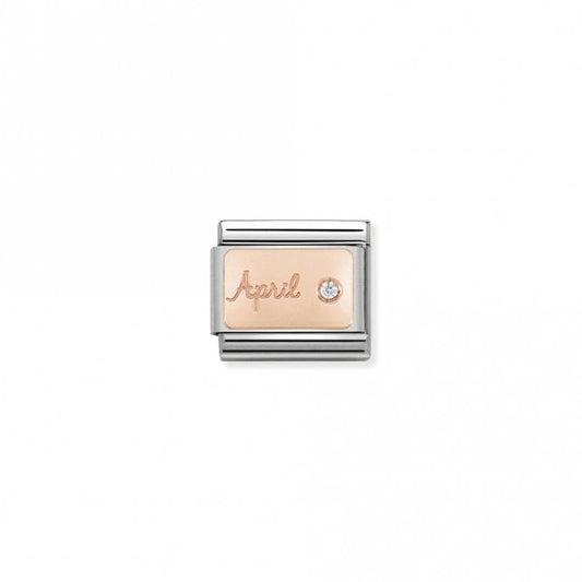 Classic Rose Gold April Diamond Birthday & Birthstones Charms