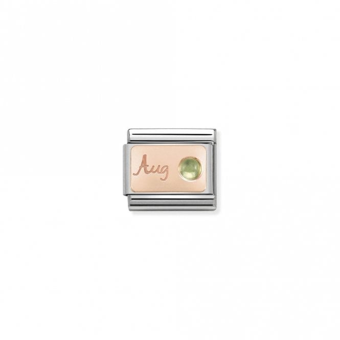 Classic Rose Gold August Peridot Birthday & Birthstones Charms