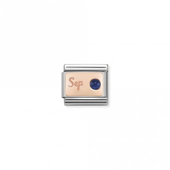 Classic Rose Gold September Sapphire Birthday & Birthstones Charms