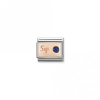Classic Rose Gold September Sapphire Birthday & Birthstones Charms