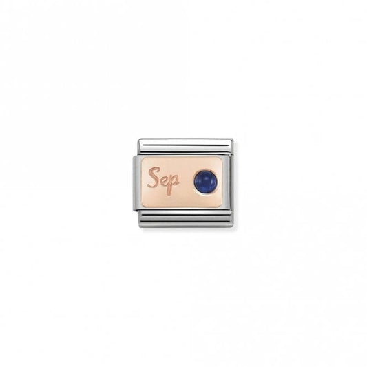 Classic Rose Gold September Sapphire Birthday & Birthstones Charms