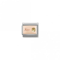Classic Rose Gold November Citrine Birthday & Birthstones Charms