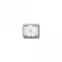 Classic Rose Gold Flower in White Mother Of Pear Flowers & Nature Charms