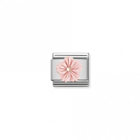 Classic Rose Gold Flower in Rose Coral Flowers & Nature Charms