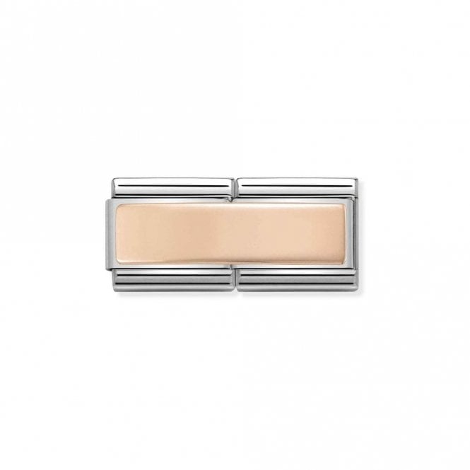 Classic Rose Gold Engravable Double Plate Charms