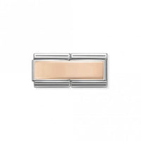 Classic Rose Gold Engravable Double Plate Charms