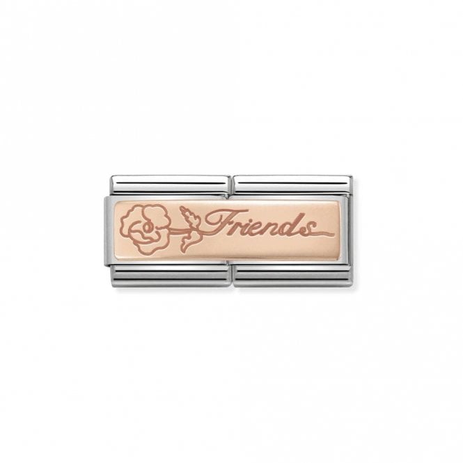 Rose Gold Double Friends with Flower Friends & Family Charms