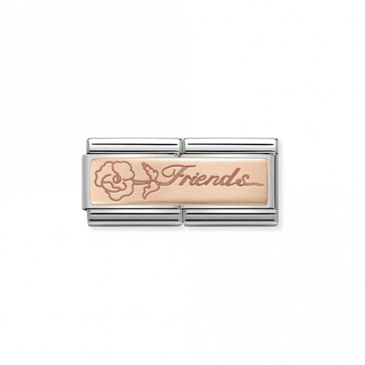 Rose Gold Double Friends with Flower Friends & Family Charms
