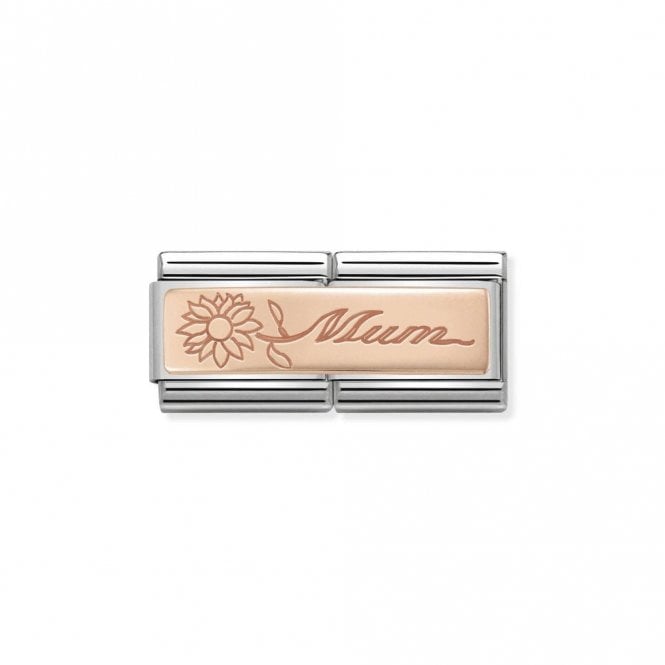 Rose Gold Double Mum with Flower Friends & Family Charms