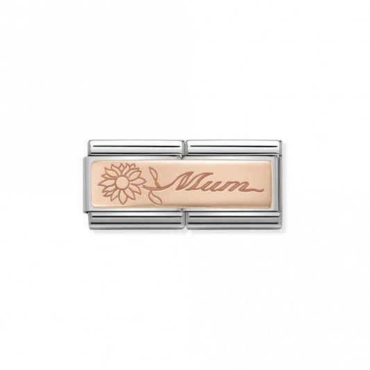 Rose Gold Double Mum with Flower Friends & Family Charms