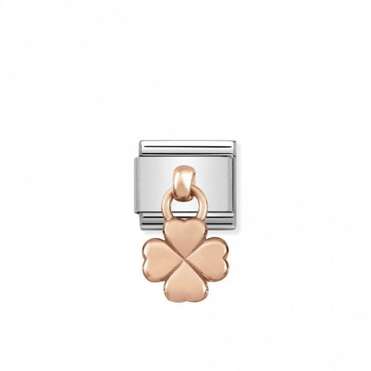 Classic Rose Gold Four-Leaf Clover Good Luck Charms