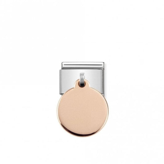 Nomination Classic Rose Gold Engravable Hanging Disc Charm