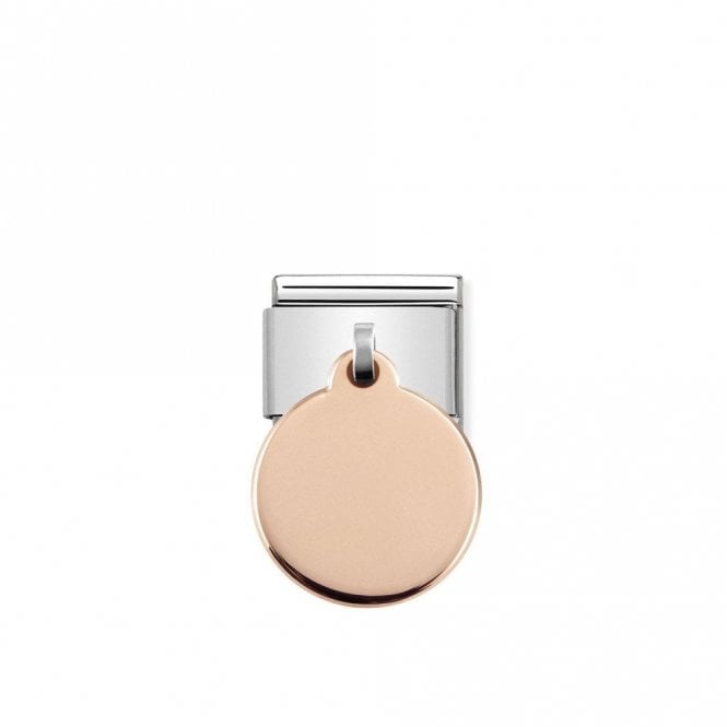 Classic Rose Gold Engravable Hanging Disc Charms
