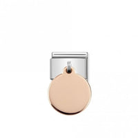 Classic Rose Gold Engravable Hanging Disc Charms