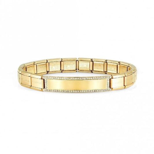 Trendsetter New York Yellow Gold & CZ Engravable Bracelet