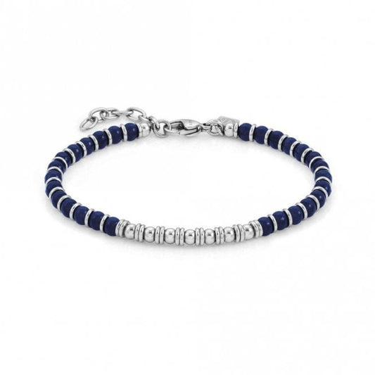 Instinct Bracelet in Steel with Blue Agate