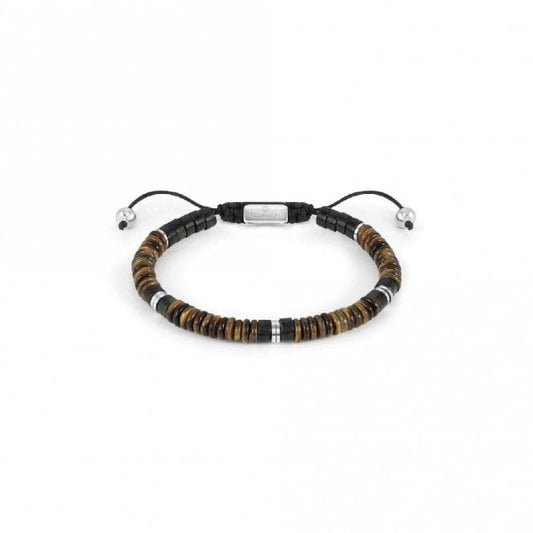 Instinct Style Silver Steel & Tiger's Eye Bracelet