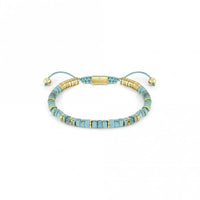 Instinct Style Gold Steel & Turquoise Bracelet