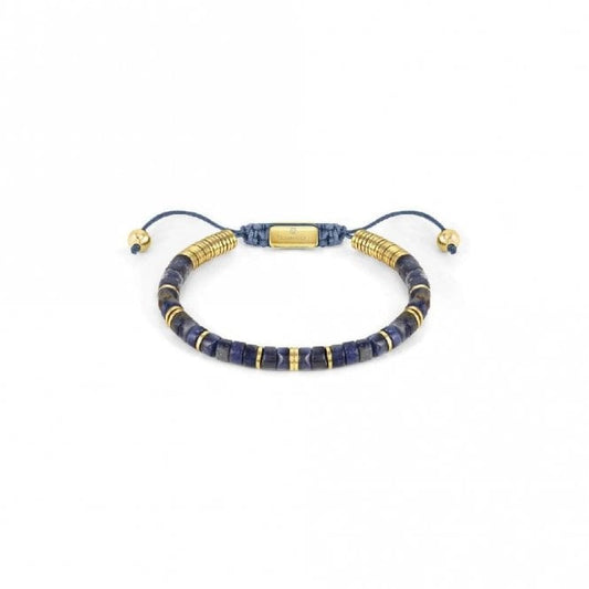 Instinct Style Gold Steel & Sodalite Bracelet