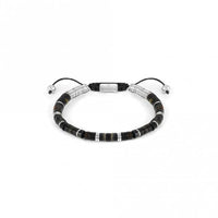 Instinct Style Silver Steel & Brown Jasper Bracelet