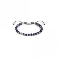 Instinct Style Vintage Steel & Blue Sodalite Bracelet