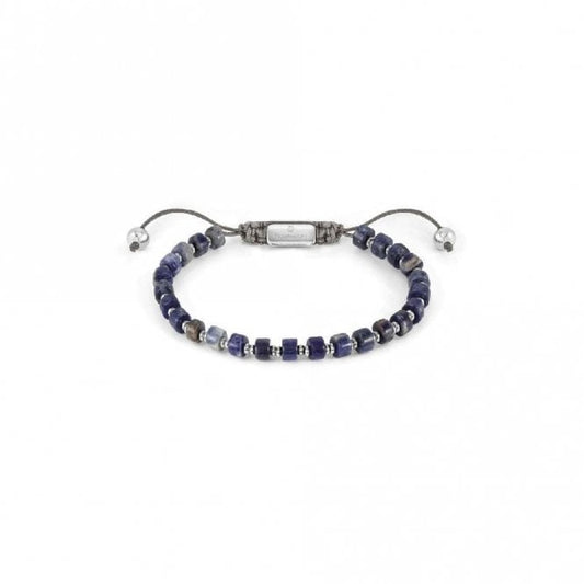 Instinct Style Vintage Steel & Blue Sodalite Bracelet