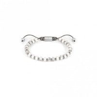 Instinct Style Vintage Steel & White Turquoise Bracelet