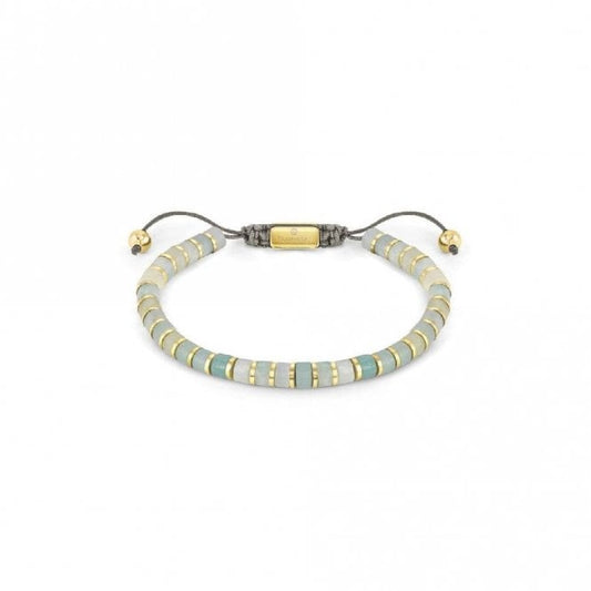 Instinct Style Gold Steel & Amazonite Bracelet