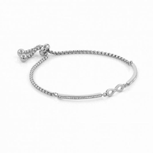 Milleluci Infinity Bracelet in Silver with CZ