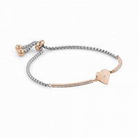 Milleluci Heart Bracelet in Rose Gold with CZ