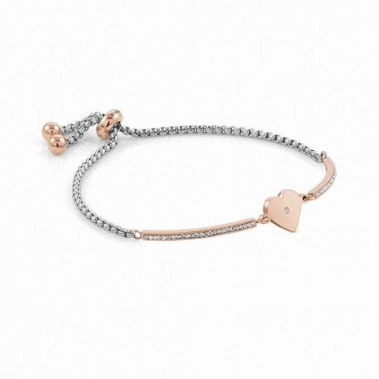 Milleluci Heart Bracelet in Rose Gold with CZ