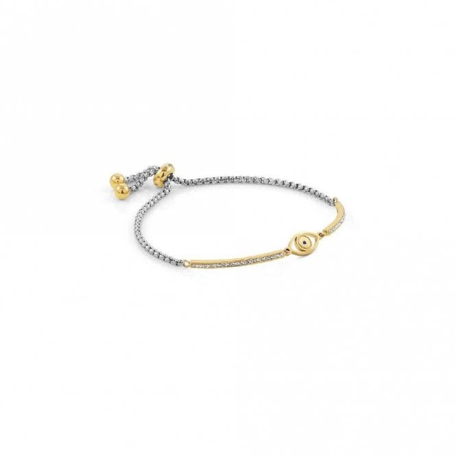 Milleluci Protective Eye Bracelet in Gold with CZ