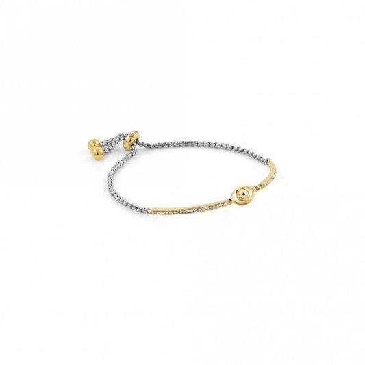 Milleluci Protective Eye Bracelet in Gold with CZ