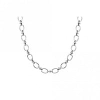 Affinity Short Silver Steel Link Necklace