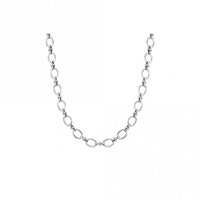 Affinity Long Silver Steel Link Necklace